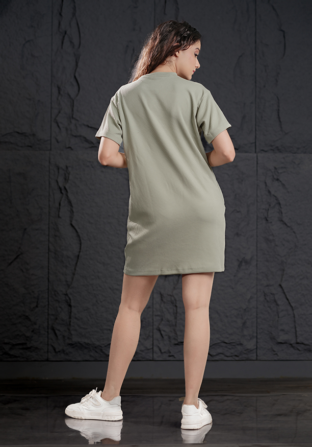 TESSA GREEN T SHIRT DRESS